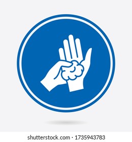  Hand washing icon. Vector illustration isolated. Simple pictogram for graphic and web design.