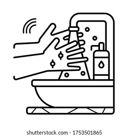 Hand washing icon, vector illustration
