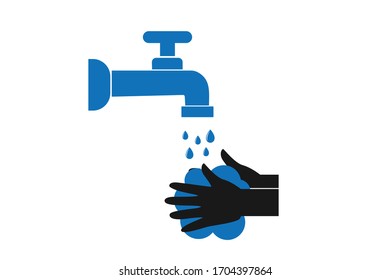 Hand washing icon vector isolated 