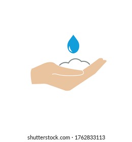 Hand washing icon. Vector icon isolated on white background.
