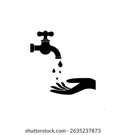 Icono de lavado de manos. Icono de Vector aislado sobre fondo blanco.