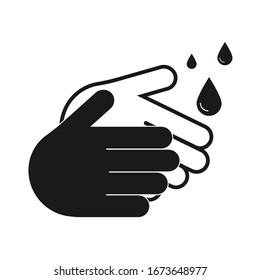 Hand washing icon, vector sign