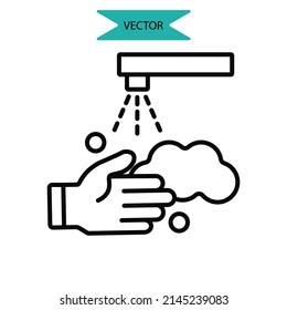 hand washing icons  symbol vector elements for infographic web