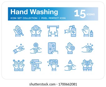 Hand Washing icons for web design, book, ads, app, project etc.