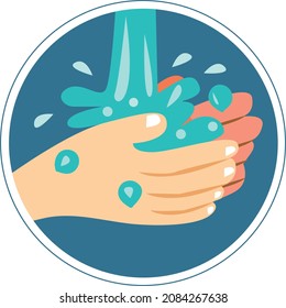 
Hand washing infographic illustration with clean water