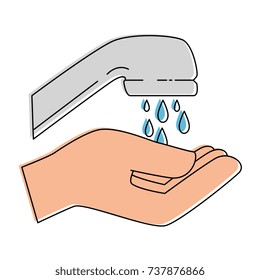 hand washing isolated icon