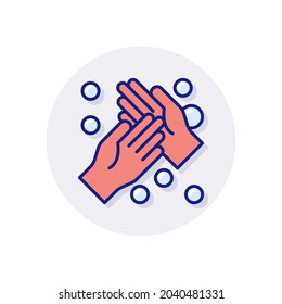 Hand Washing at Least 20 Second icon in vector. Logotype
