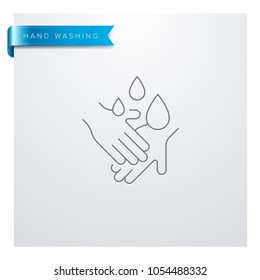 Hand Washing Line Icon