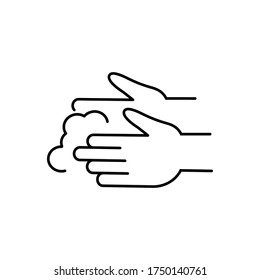 Hand washing line icon. Vector trend icon. Modern design