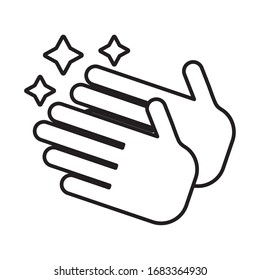 hand washing line style icon vector illustration design