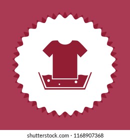 Hand washing of linen sign, vector icon