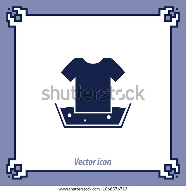 Hand Washing Linen Sign Vector Icon เวกเตอร์สต็อก (ปลอดค่าลิขสิทธิ์