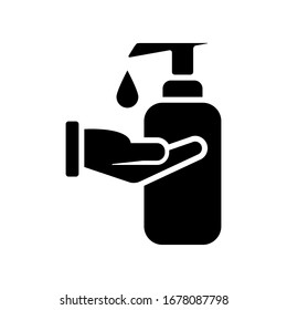 Hand Washing Liquid Soap Icon Design Vector Template