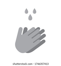 Hand washing, hand sanitizer icon isolated on white background. Vector illustration