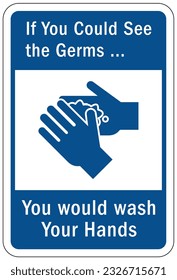 Hand washing sign and labels