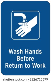 Hand washing sign and labels