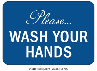 Hand washing sign and labels