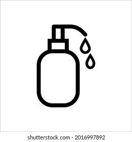 hand washing soap icon for germ prevention on white background