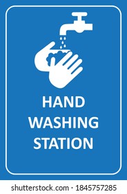 Hand Washing Station Sign Symbol Stock Vector (Royalty Free) 1845757285 ...