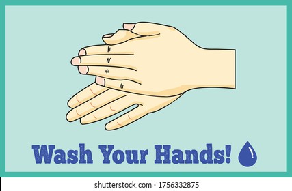 Hand washing steps vector illustrations. Prevent Illness And Hygiene, Keep Yourself Healthy, Sanitary, Infection, Sickness, Healthy