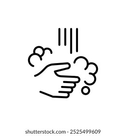 hand washing thin outline icon vector design good for web or mobile app