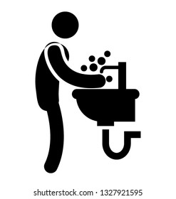 Hand Washing vector element, pictogram.