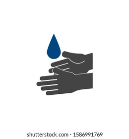 Hand washing vector icon. Hygiene symbol on white isolated background.