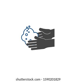 Icono vectorial de lavado de manos. Símbolo de higiene sobre fondo blanco aislado.