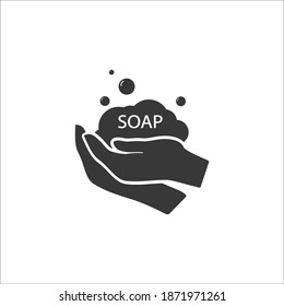 Icono del vector de lavado de manos sobre fondo blanco. Símbolo de símbolo de icono de lavado de manos con vector plano