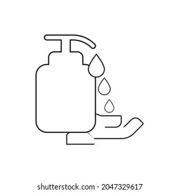 Hand-Waschen-Vektorsymbol auf weißem Hintergrund