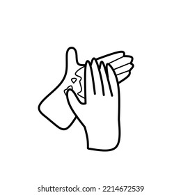 hand washing vector icon on white background
