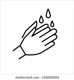 Hand washing vector illustration icon.