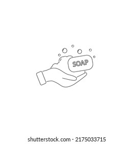 Hand, die Vektorgrafik Symbol auf weißem Hintergrund. Flaches Symbol für das Händewaschen des Vektors, Symbol