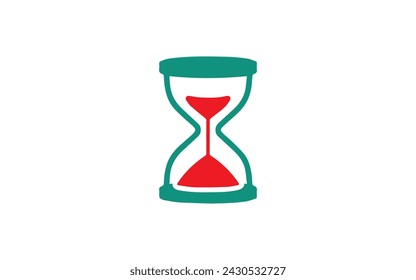 Hand wasting time on phone, flat design vector. Hourglass Vector Icon Sign Icon Vector Illustration Countdown glasshour timer illustration Sand clock icon isolated Pro Vector