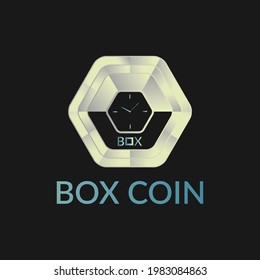 hand watch design template. box vector logo. coin logo