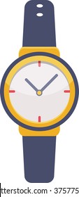 hand watch in flat design