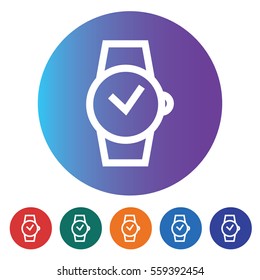Hand Watch Flat minimal icon vector