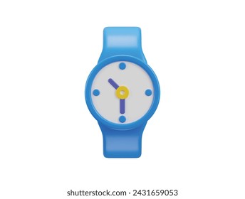 icono de reloj de mano ilustración vectorial de renderizado 3d