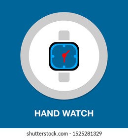 Hand Watch Icon, Clock Icon - Clock Symbol, Vector Clock Isolated