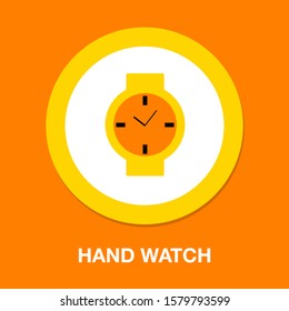 Hand Watch Icon, Clock Icon - Vector Clock Symbol Isolated