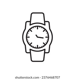 Icono de reloj de mano. Diseño de señales planas de vigilancia manual. Pictograma con símbolo de reloj de mano. icono de interfaz de usuario de UX