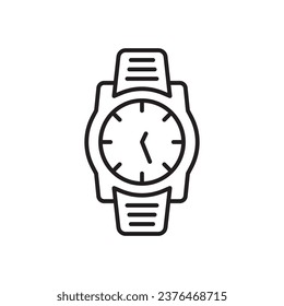 Zeig das Symbol! Handschau flaches Schild Design. Piktogramm für Handuhr-Symbol. UX-UI-Symbol