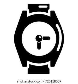 Hand watch icon . Simple illustration of hand watch vector icon for web design isolated on white background