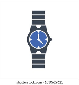 Hand watch icon, vector graphics