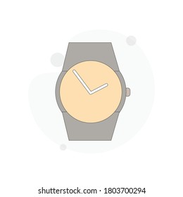 hand watch isolated vector flat illustration on white