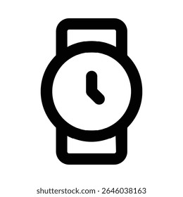 Hand Uhr Linie Symbol editierbarer Vektor