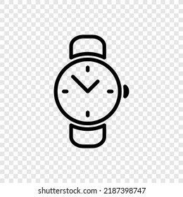 Hand watch logo simple icon vector. Flat design. Transparent grid.ai