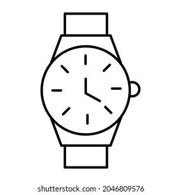 Hand Watch Outline Bold Vector Icon Stock Vector (royalty Free 