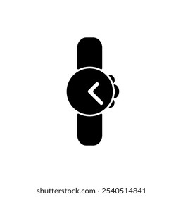 Hand watch simple icon. Flat design. White background.ai