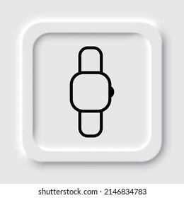 Vector de icono simple de reloj manual. Diseño plano. Diseño de neutralismo.ai